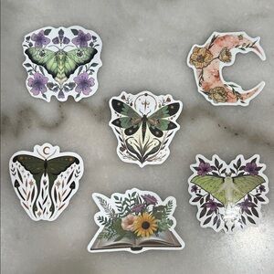 Nature-Inspired Fairy Core Goth Sticker Set Waterproof